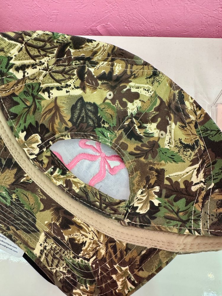 Camo Pink Bow Trucker