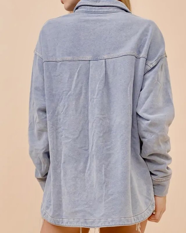 French Terry Knit Denim