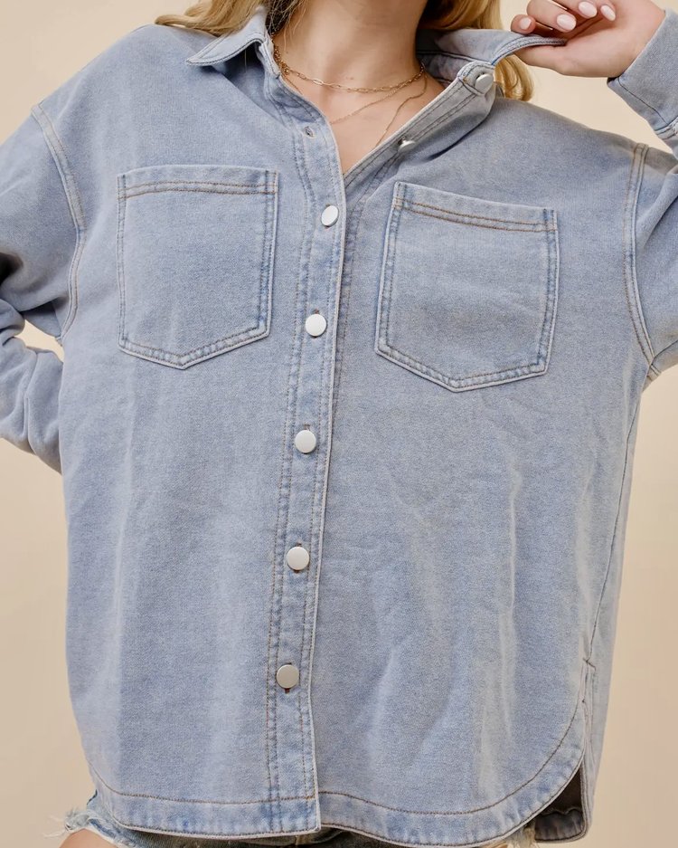 French Terry Knit Denim