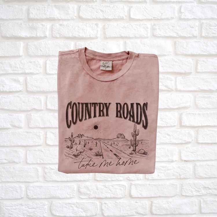 Soft Pink Country Roads Tee
