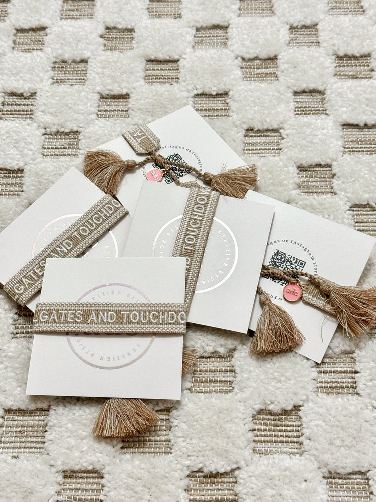 Tailgates & Touchdowns Embroidered bracelet
