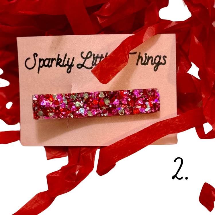 Valentines Hair clips