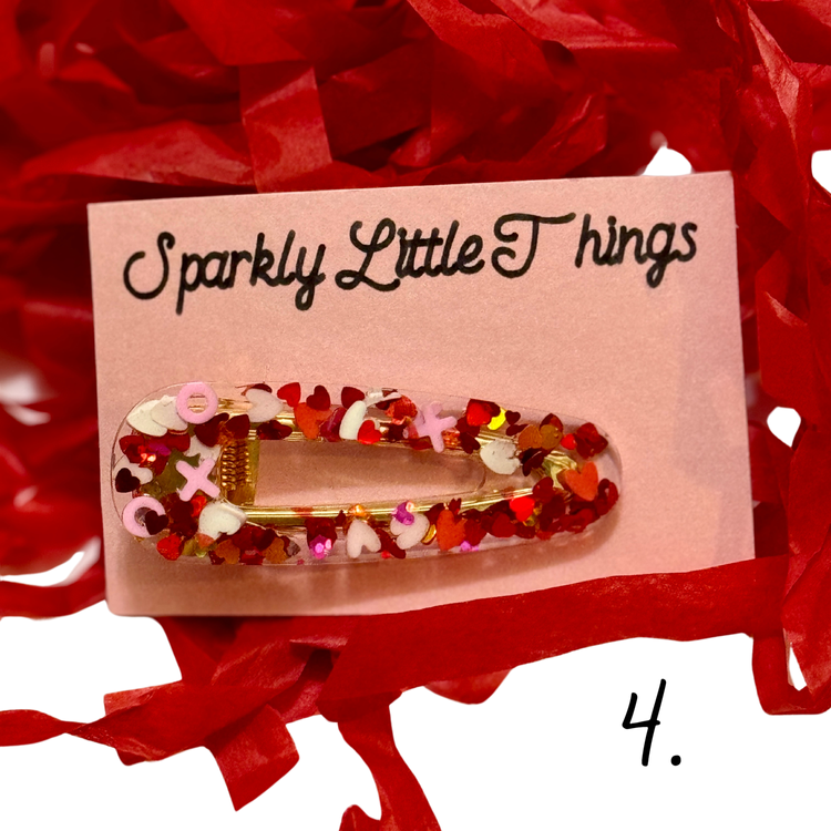 Valentines Hair clips
