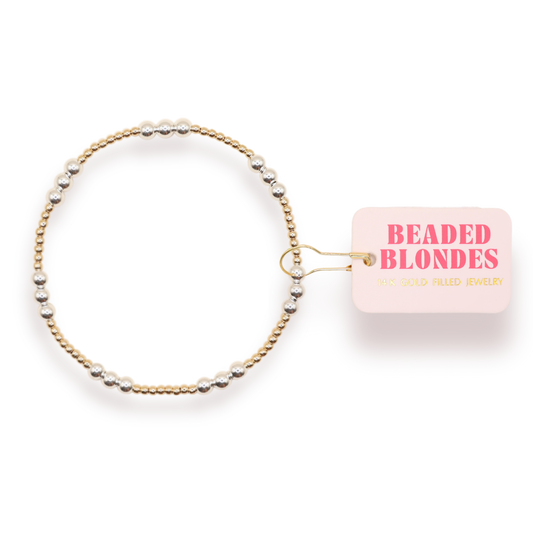ILY Bracelet in Gold with Silver