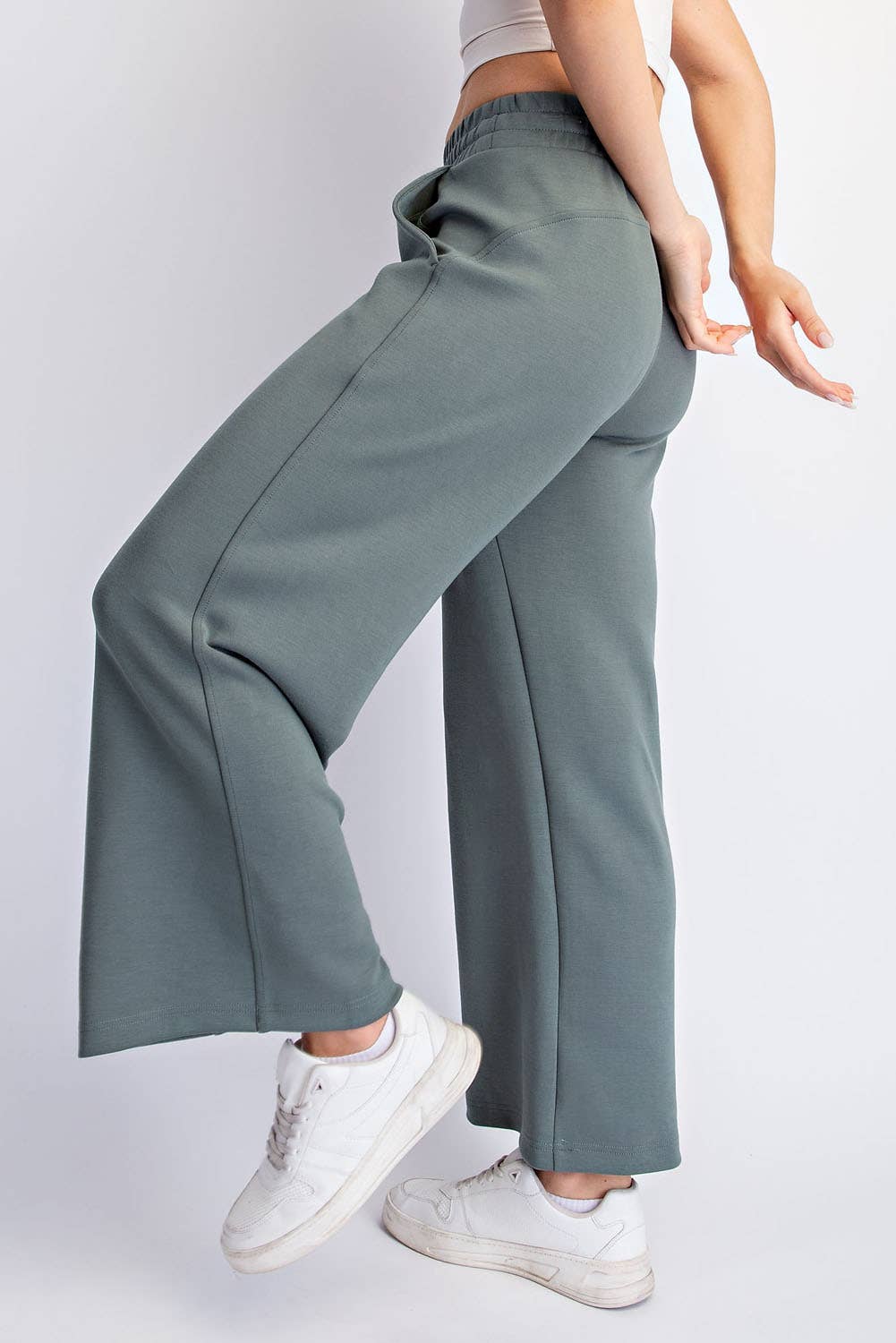 SCUBA CROPPED WIDE PANT