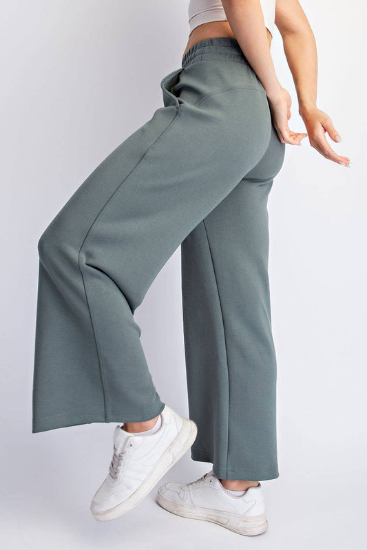 SCUBA CROPPED WIDE PANT