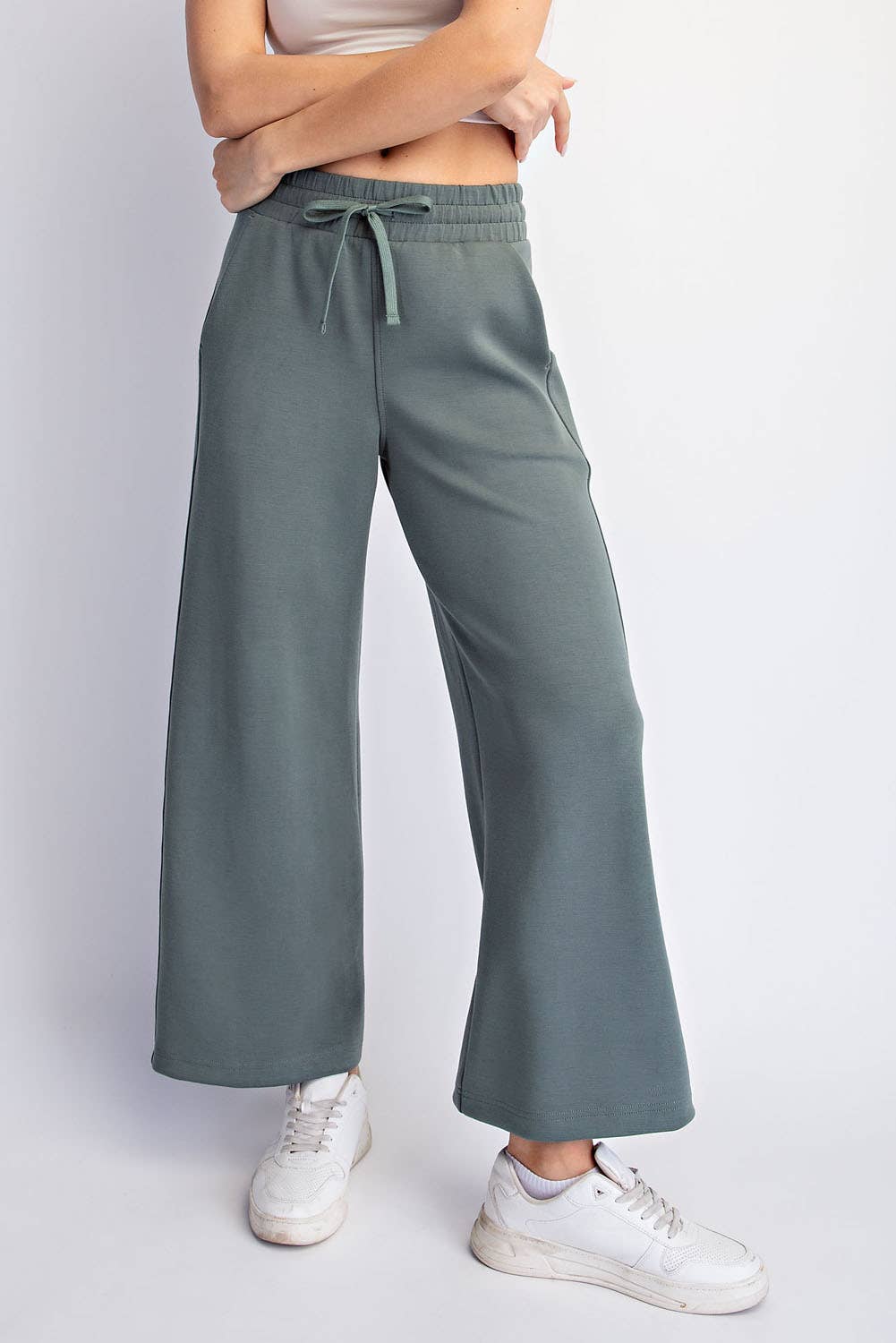 SCUBA CROPPED WIDE PANT