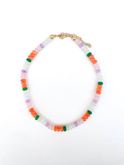 Citrus -  Rainbow Gemstone Bead Necklace