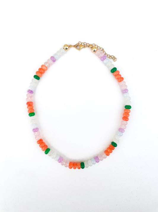 Citrus -  Rainbow Gemstone Bead Necklace