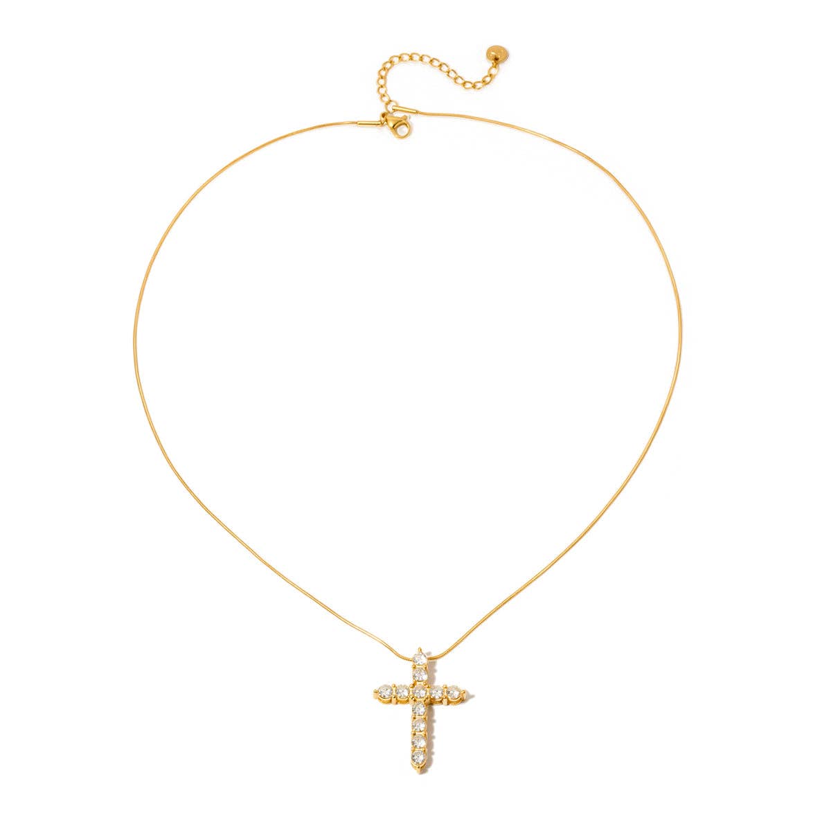 Hannah Diamond Cross Necklace - WATERPROOF