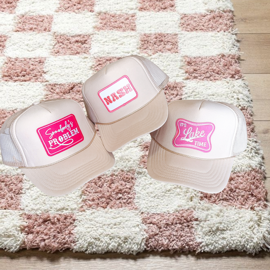Pink Patch Hats