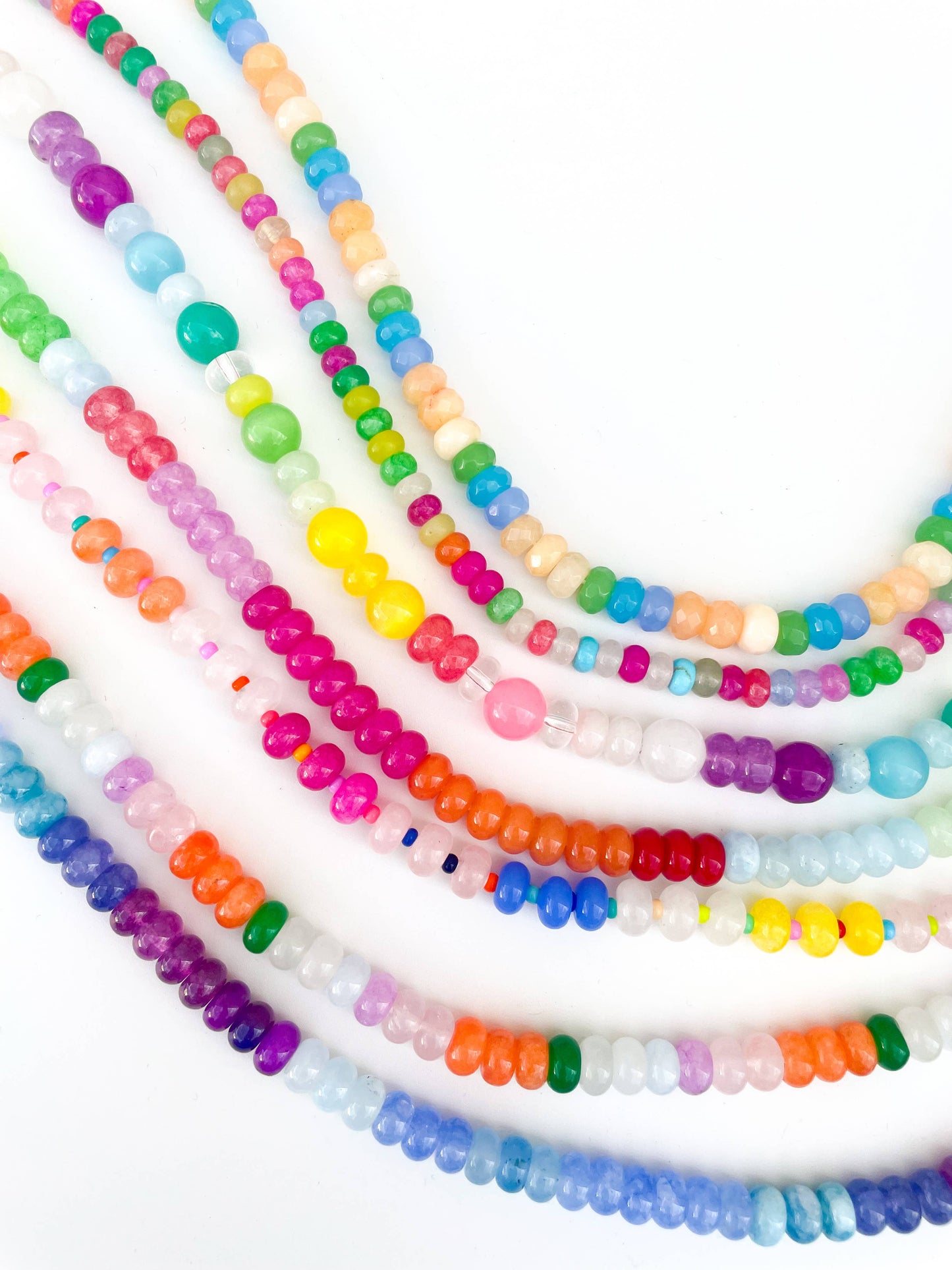 Citrus -  Rainbow Gemstone Bead Necklace