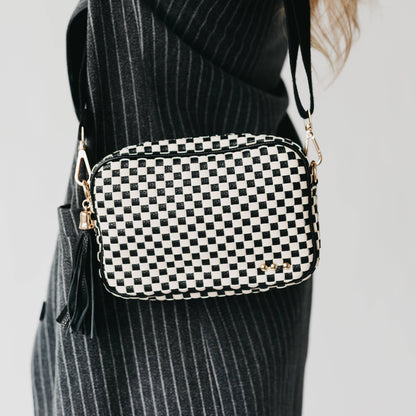 Woven Willow Camera Crossbody Bag