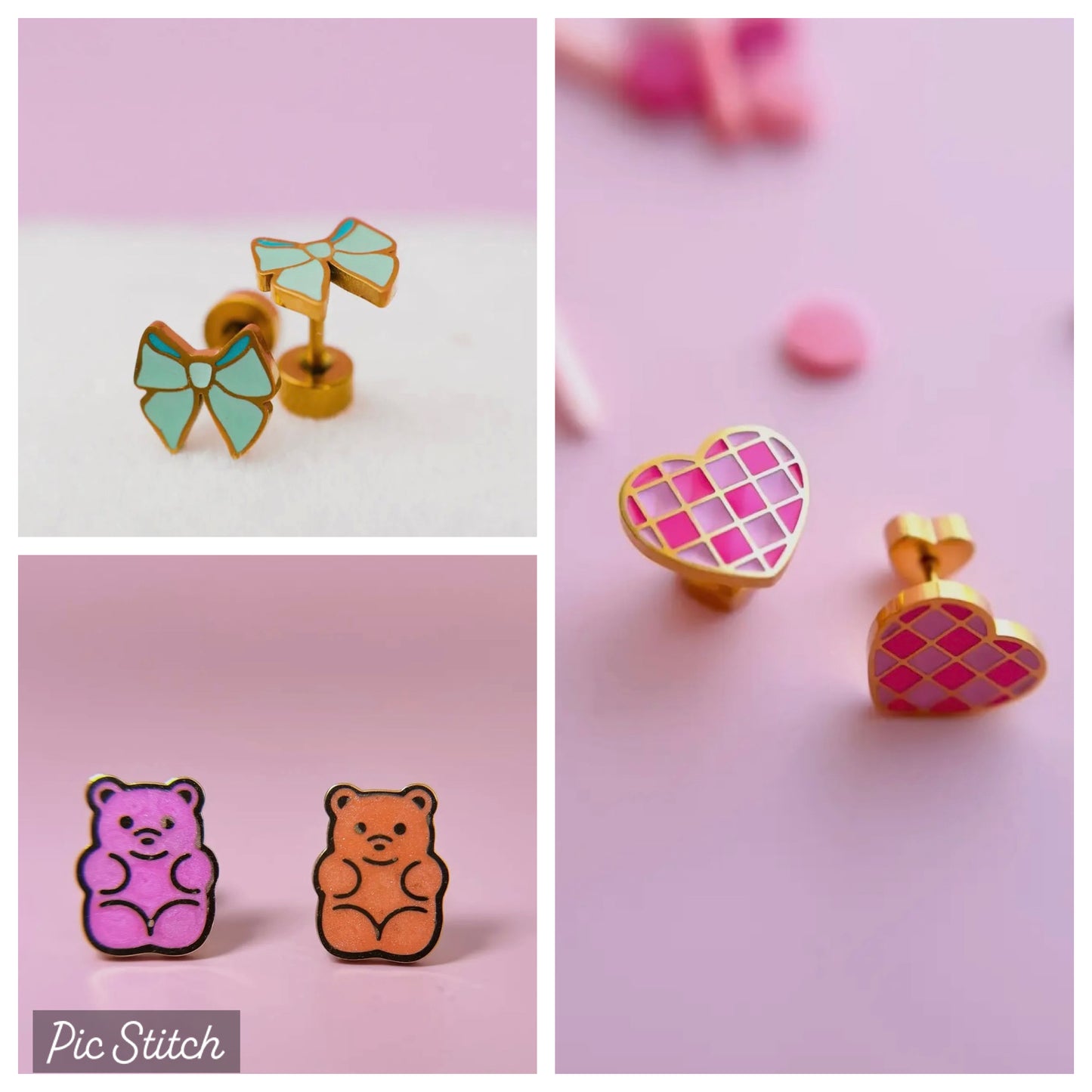 Desert Peach Stud Earrings