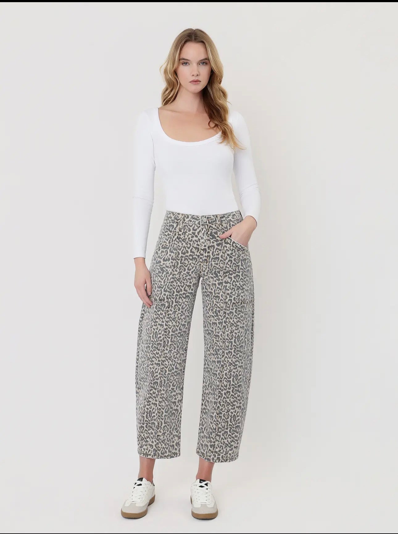 Barrel Leopard Jeans
