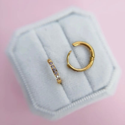 Desert Peach Huggie Hoops