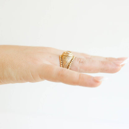 Lexi Beaded Band in Gold