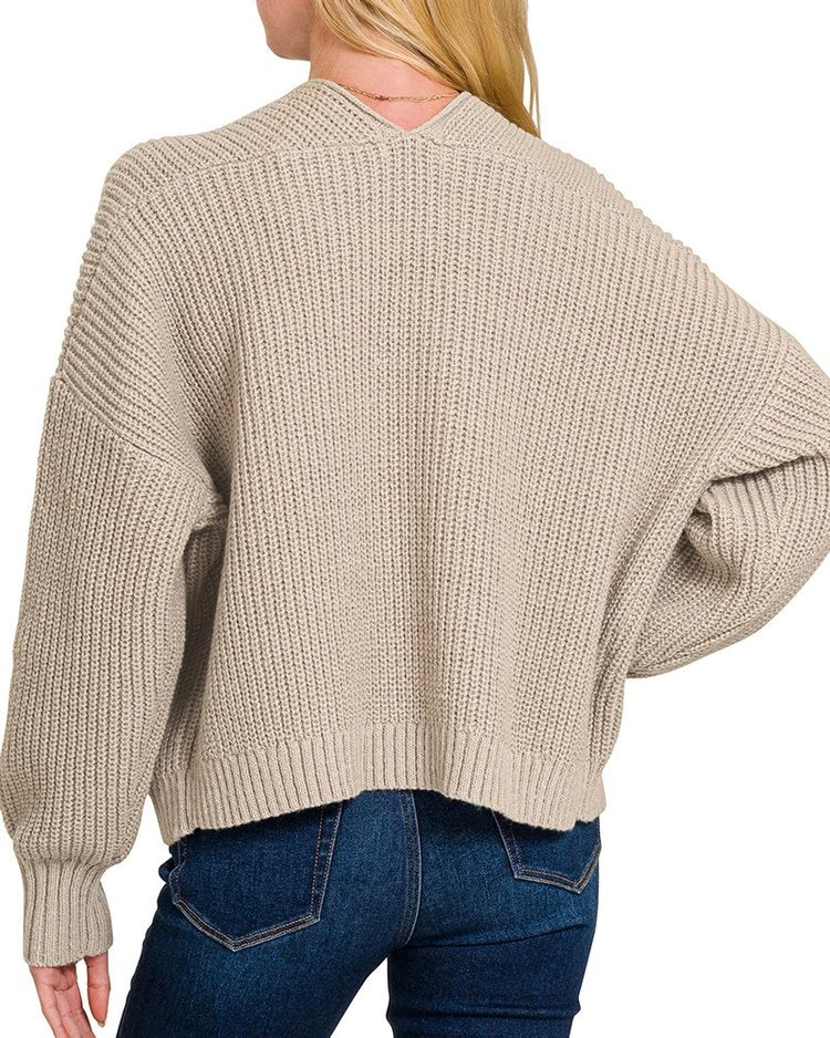 Drop Sweater Cardigan