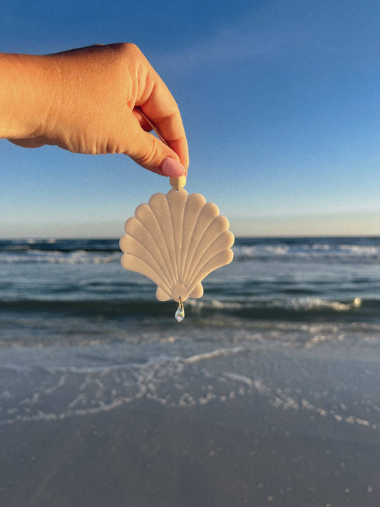 Seashell Car Diffuser Charm + Sun Catcher