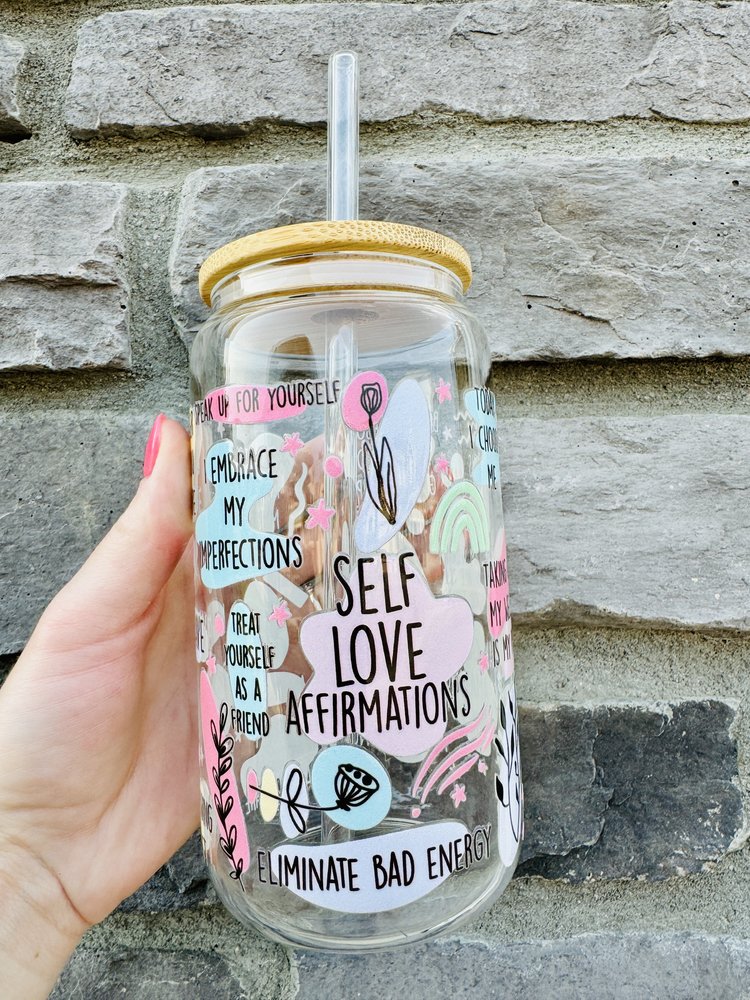 Self Love Glass Cup