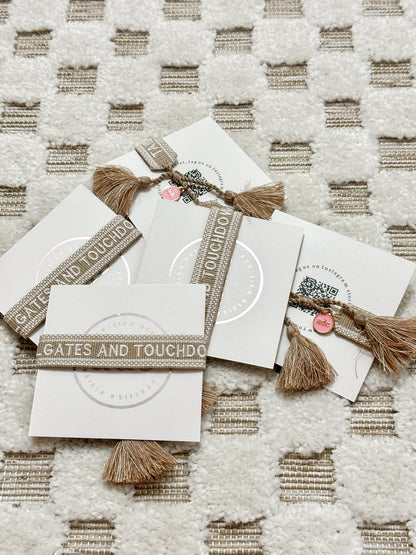 Tailgates & Touchdowns Embroidered bracelet